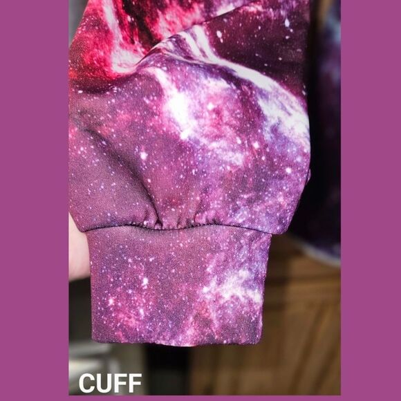 SPACE STAR TIE DYE HOODED PULLOVER SWEATSHIRT SIZE L/XL NWOT - Picture 6 of 11